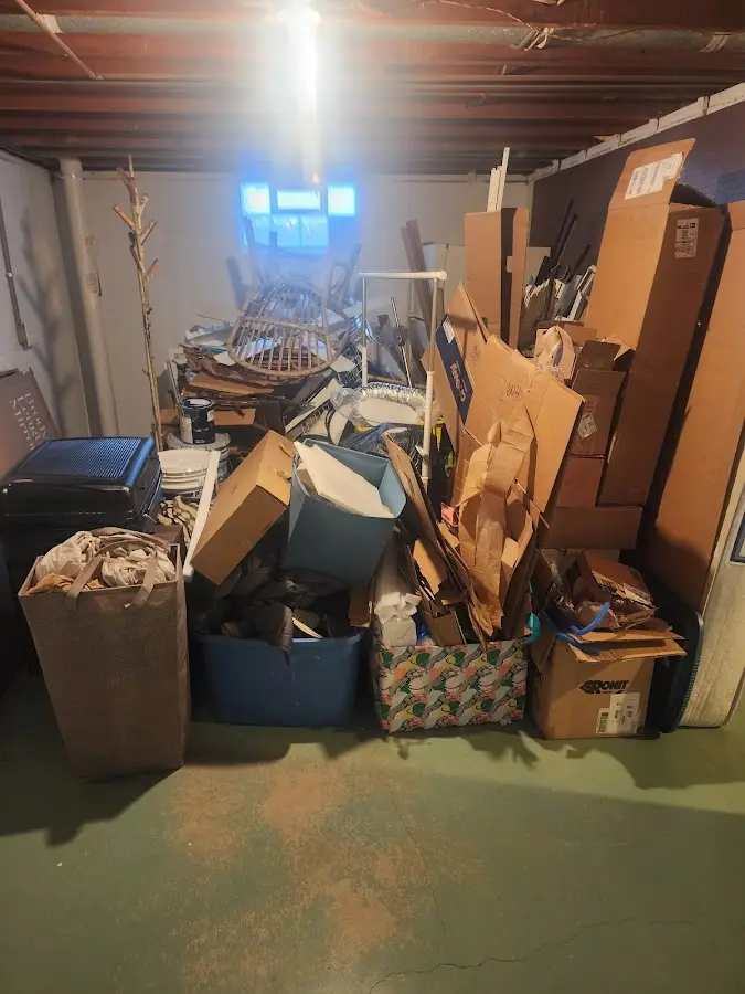 Roll-off dumpster container at job site for 20 Yard Dumpster Rental in Paintsville